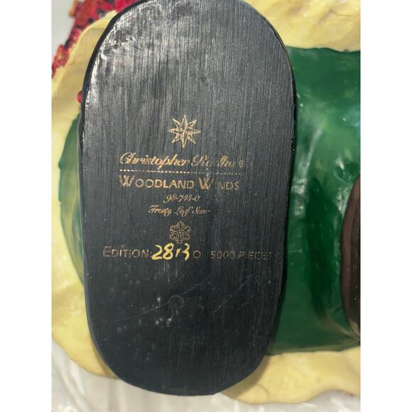 Christopher Radko Vintage Woodland Winds Frosty Leaf Santa 13.75” Tall Resin - Picture 7 of 7